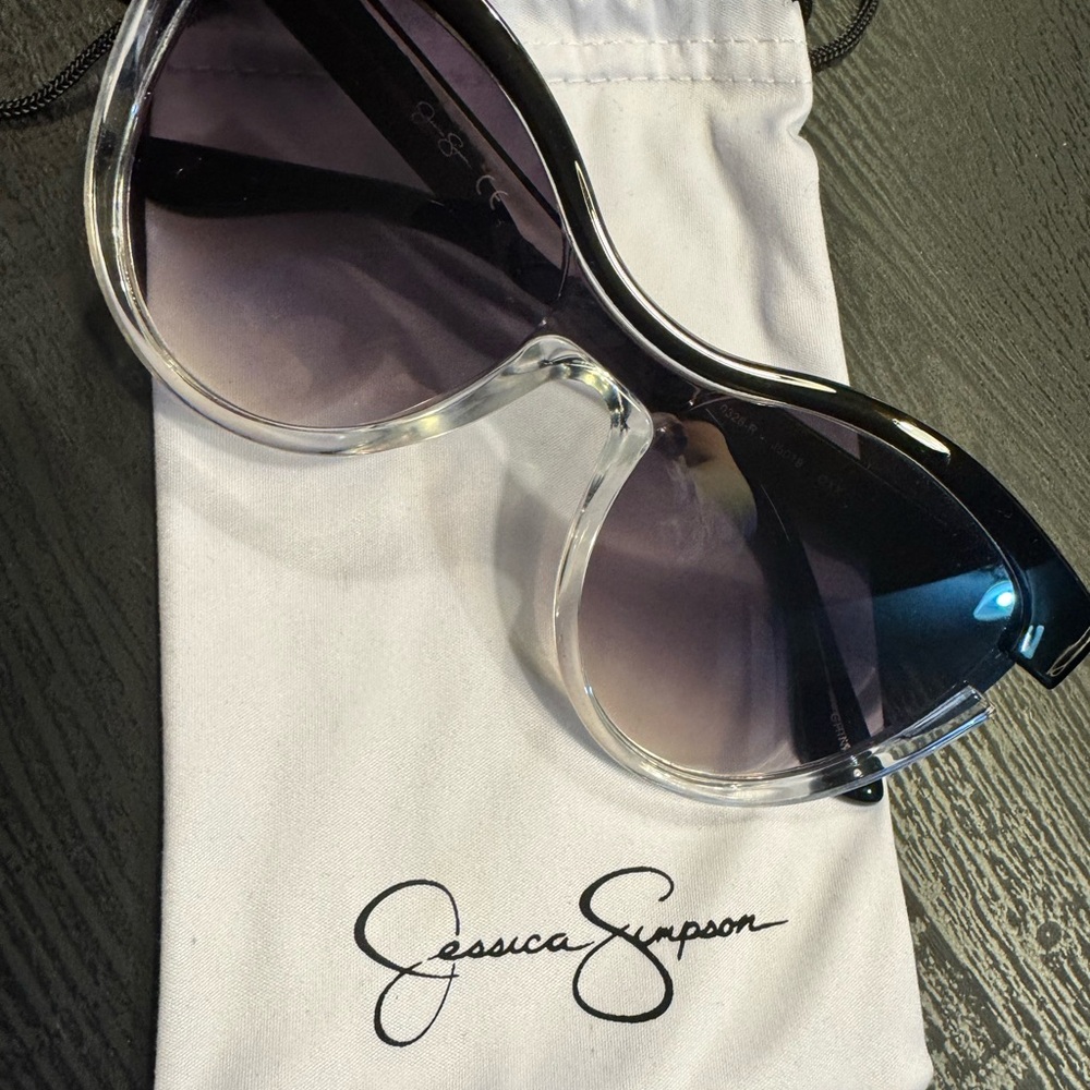 Jessica Simpson Black and Clear Sunglasses